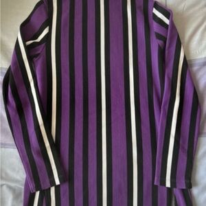 Purple Striped Women's long t-shirt - Long Sleeve